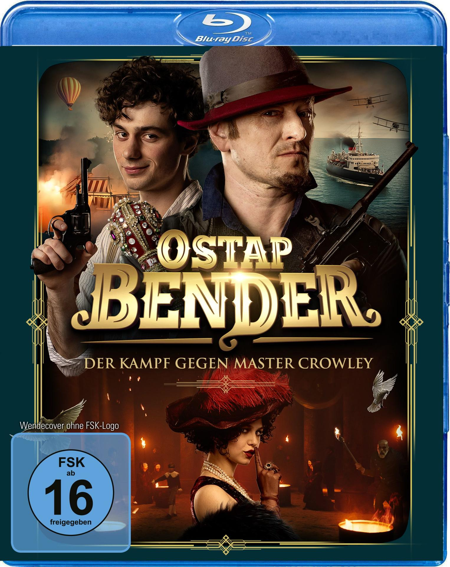 Blu-ray-Cover für 'Ostap Bender', mit zwei Männern und einer Frau in Vintage-Kulisse.