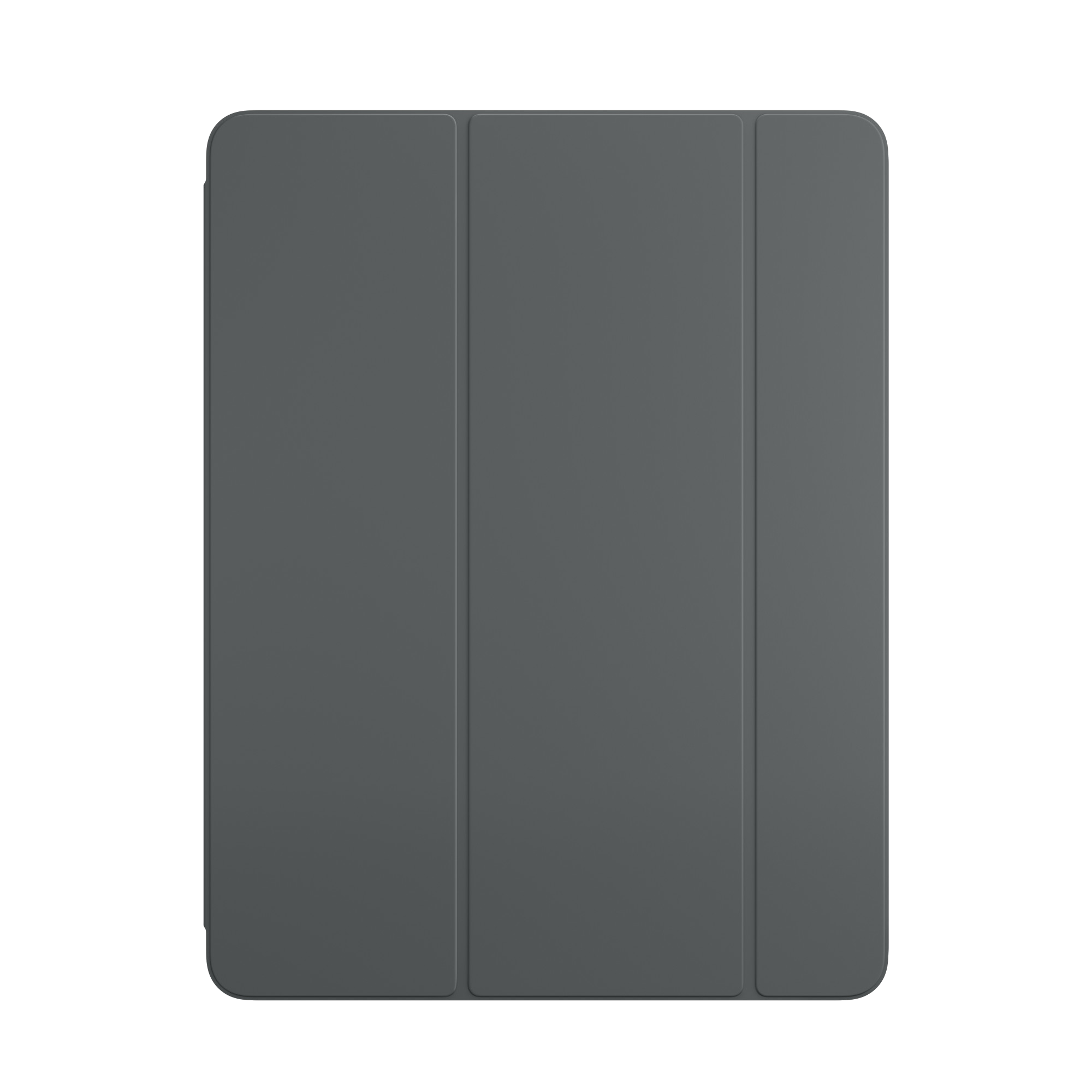 Gri tablet kılıfı, katlanmış.