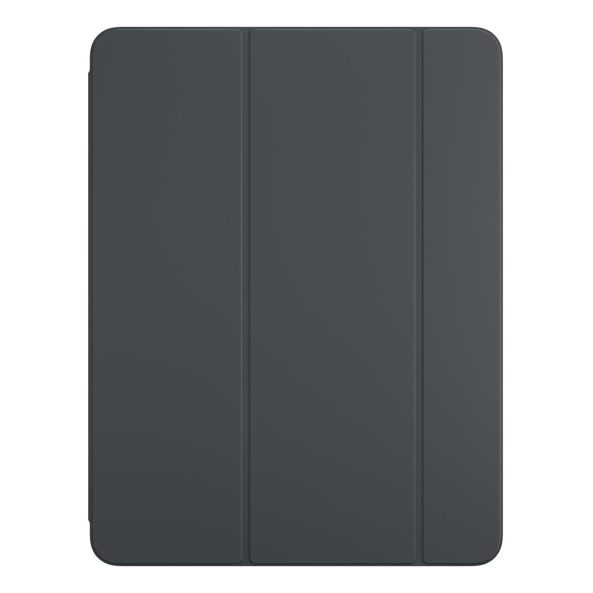 Koyu gri tablet kılıfı, kapalı ve düz.