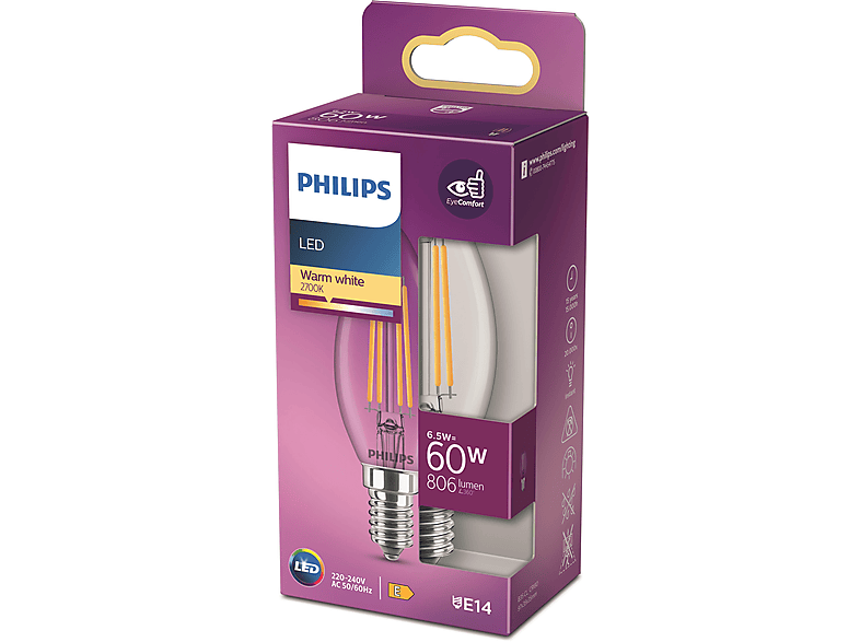 PHILIPS LEDclassic Lampe ersetzt 60W LED warmweiß