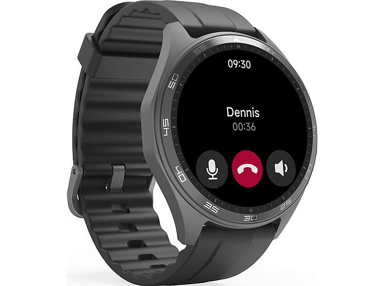 Hama Smartwatch "7010", GPS, Amoled 1.43", Telefonfunktion, wasserdicht, schwarz — Foto 4 von 5