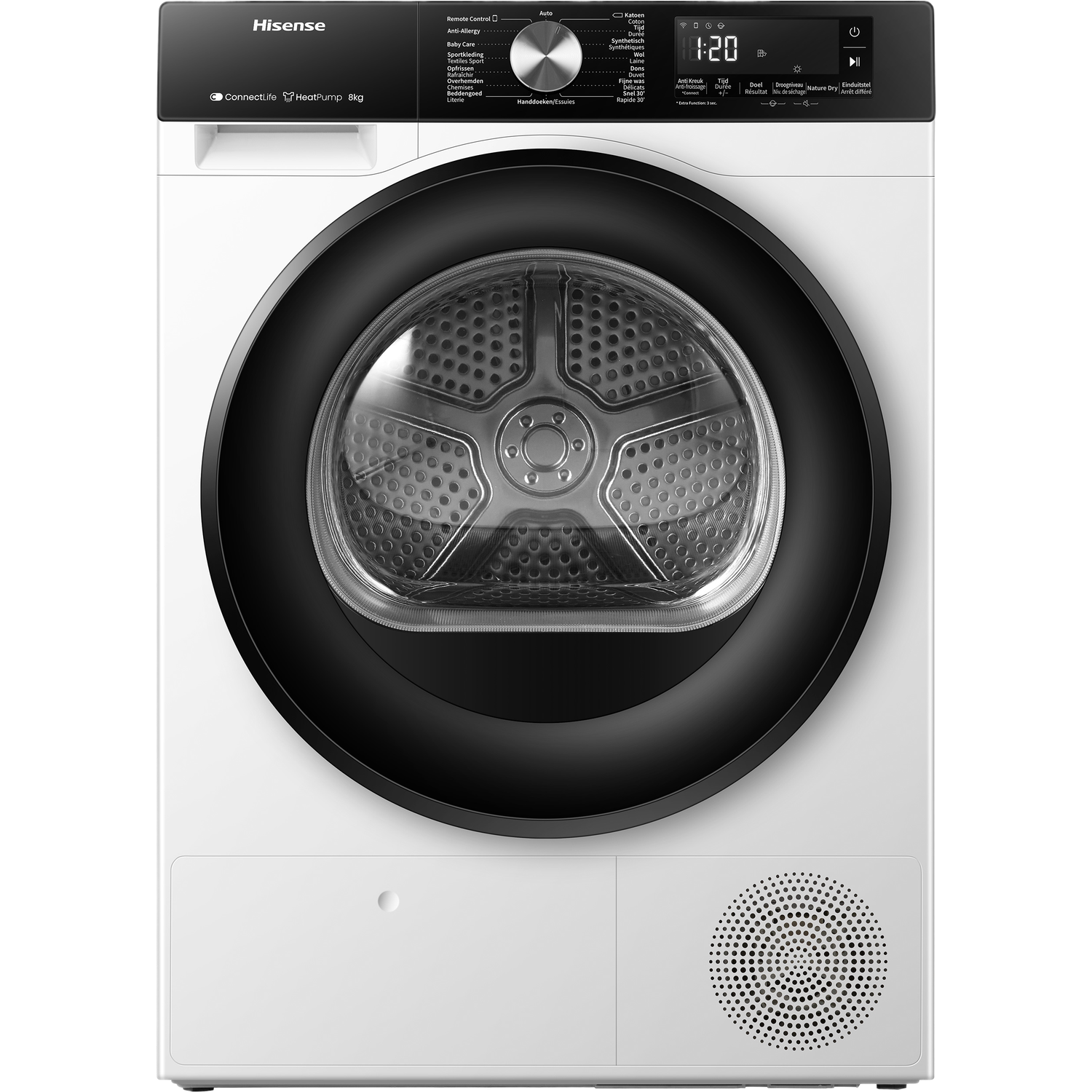 Hisense Dh3s802bw2 - Warmtepompdroger 8 Kg 64 Db Energielabel D afbeelding