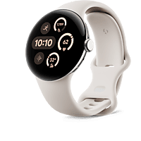 MediaMarkt GOOGLE Pixel Watch 3 - 41 mm Porselein/Zilver aanbieding