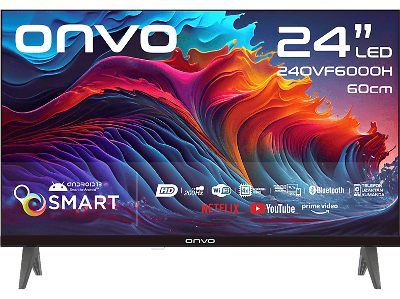 ONVO 24OVF6000H  24 inç 60 Ekran Uydu Alıcılı Smart LED TV_0