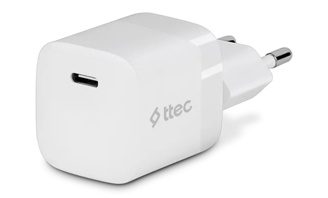 TTEC SmartCharger hálózati töltő USB-C csatlakozással 30W PD, fehér (2SCP03B)