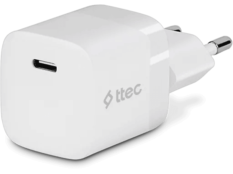 TTEC SmartCharger hálózati töltő USB-C csatlakozással 30W PD, fehér (2SCP03B)