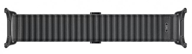 Czarny i szary pasek do zegarka z magnetycznym zapięciem.