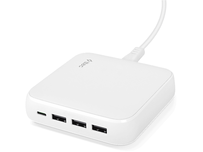 TTEC 2SCG02B  SmartCharger Quattro GaN 65W PD Seyahat Hızlı Şarj Cihazı USB-C + 3 USB-A Beyaz