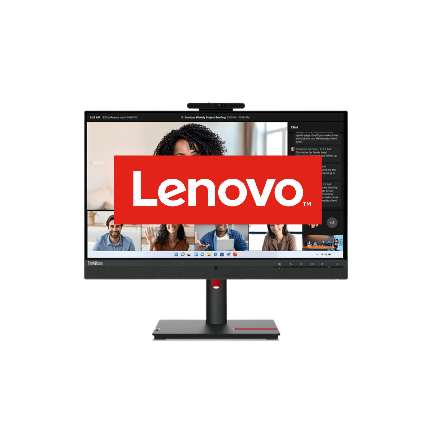 Lenovo Thinkvision T24mv-30 - 23.8 Inch 1920 X 1080 (full Hd) Ips-paneel In Hoogte Verstelbaar afbeelding
