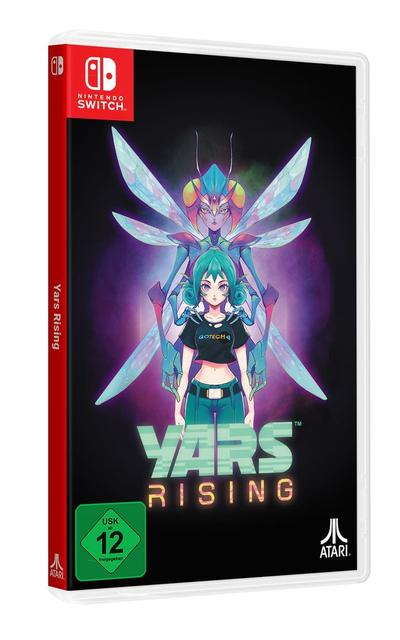 Spielhülle für Yars Rising auf der Nintendo Switch, mit farbenfrohen Grafiken.