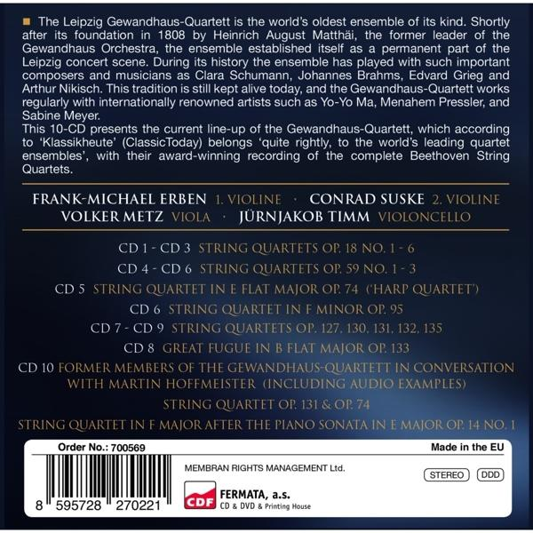 Text über ein Streichquartett, einschließlich Namen und CD-Informationen.