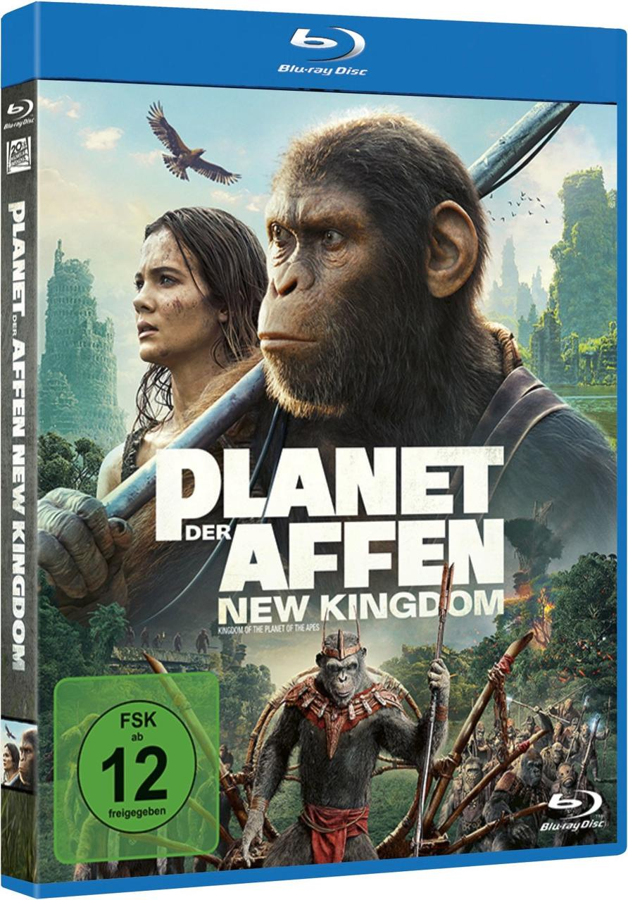 Blu-ray-Disc-Cover von Planet der Affen: New Kingdom.