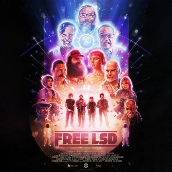Filmplakat mit vielen Gesichtern, darunter Astronauten und ein Logo.