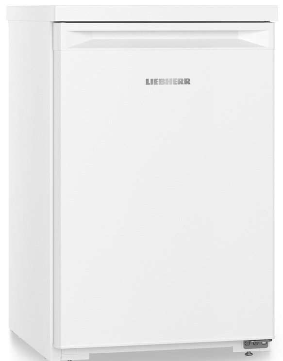 Biała lodówka z marką 'LIEBHERR' napisaną na górze.