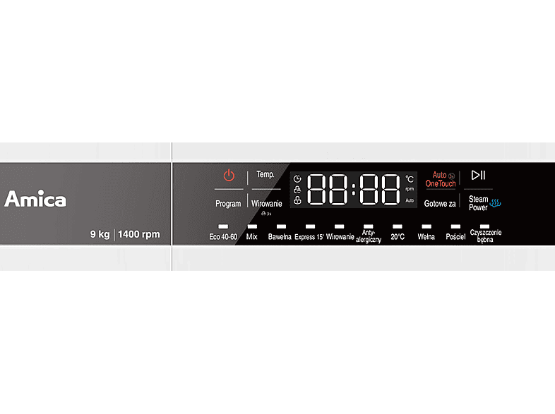 Amica WAC914ALiSO 9kg 1400obr/min – zdjęcie 2