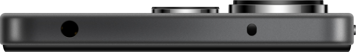 Gros plan sur le bas d'un smartphone noir. Prise casque, microphone et autres ports.