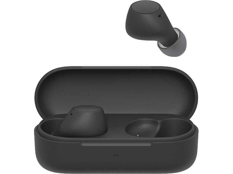 Auriculares True Wireless - Sony WFC510B, Ligeros, Bluetooth, iOS, Android, Multipunto, Sonido ambiente, Spotify Tap, Carga rápida, 22h, IPX4, Negro