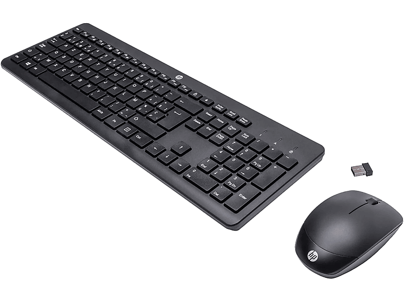 HP Draadloos Toetsenbord + Draadloze Muis 230 Azerty Be Zwart (18h24aa#ac0)