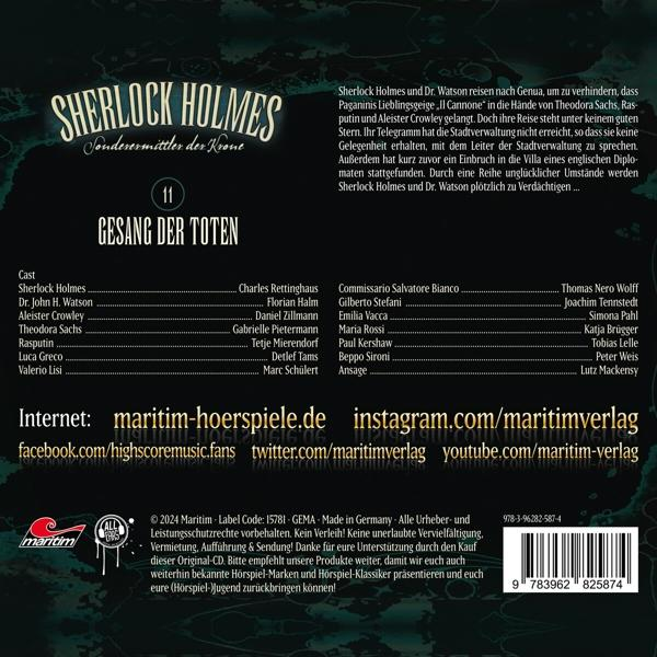 Ein Buchcover von Sherlock Holmes. Der Titel und der Autor sind in großem Text angegeben.
