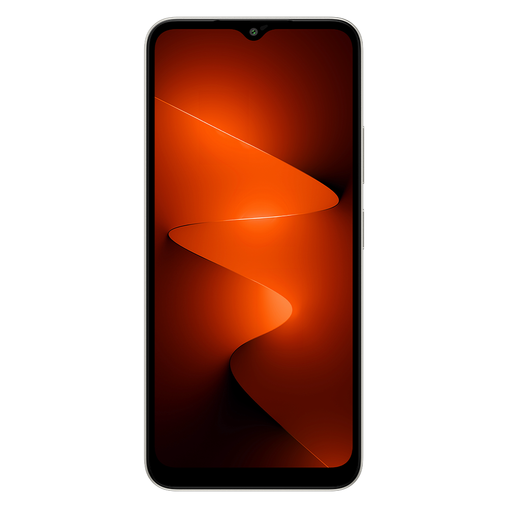 Ekranında turuncu dalga benzeri bir grafik bulunan bir akıllı telefon.