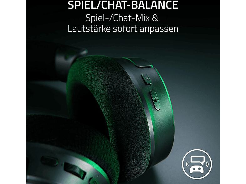 RAZER Kraken V4, Kabelloses Multiplattform RGB, Over-ear Gaming Headset Bluetooth Schwarz — Foto 5 von 5