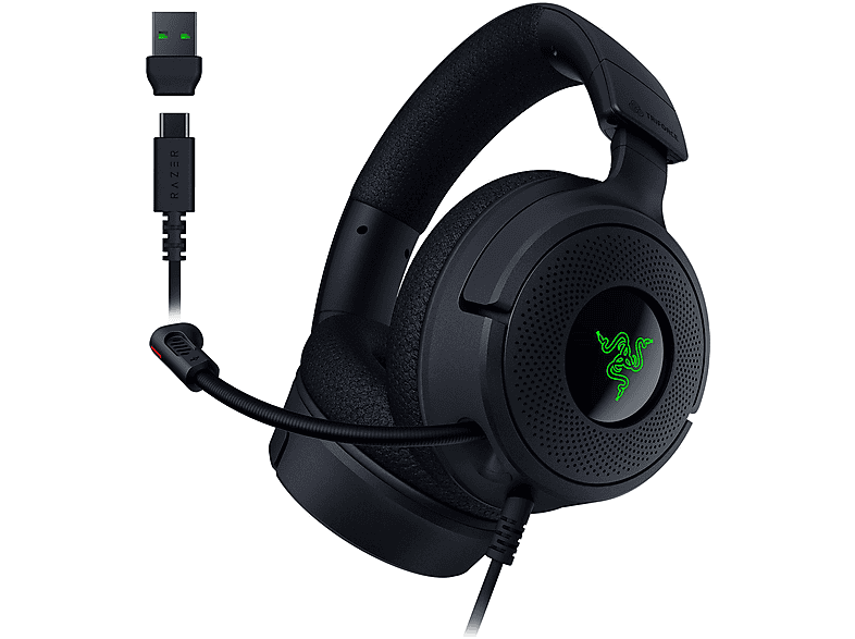 RAZER Kraken V4 X, Kabelgebundenes Multiplattform RGB, Over-ear Gaming Headset Schwarz — Foto 2 von 5