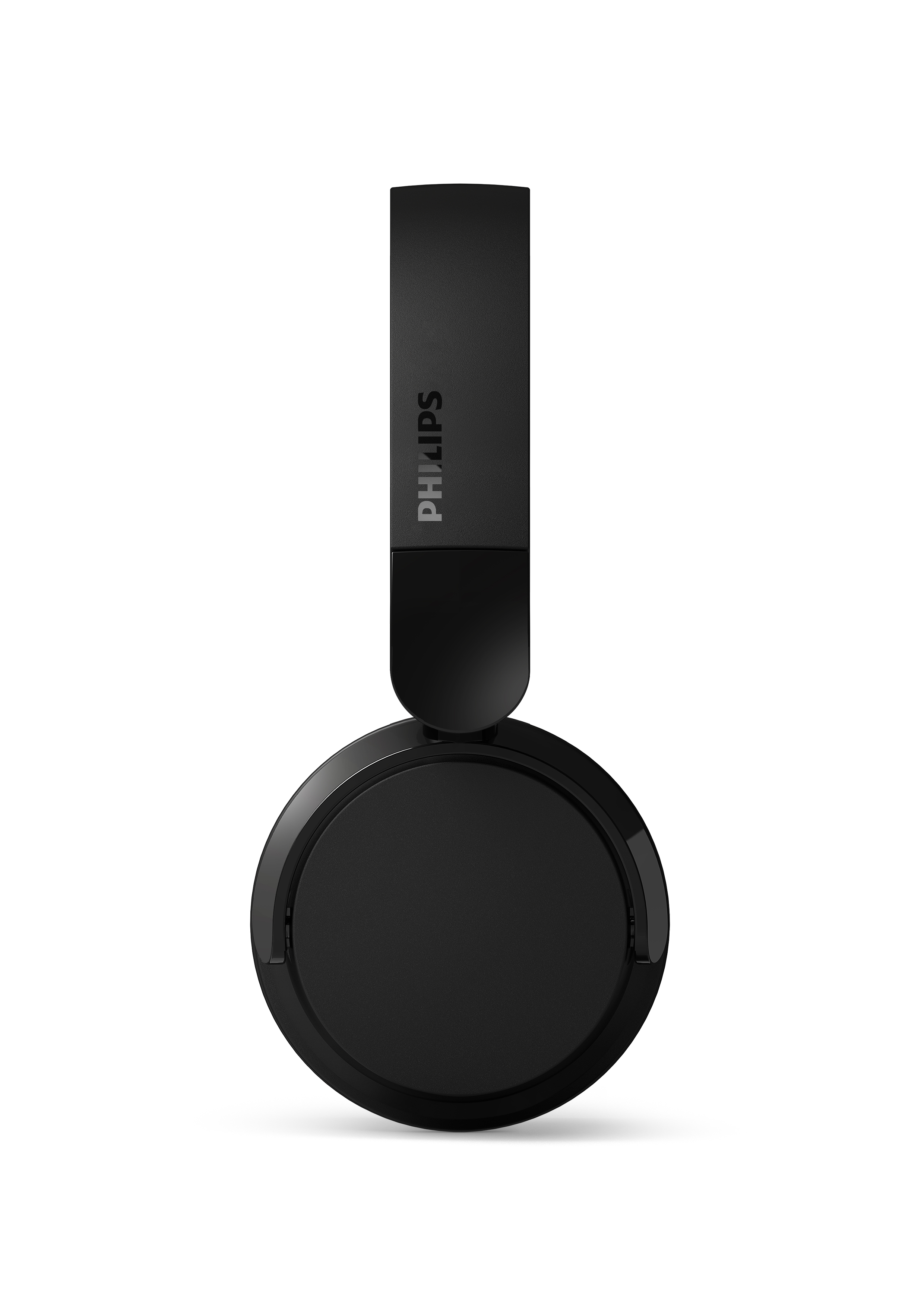 Kafa bandında 'PHILIPS' marka adı bulunan siyah kulaklık.
