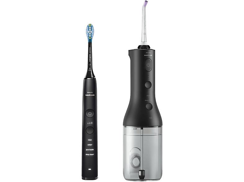 Philips Sonicare Diamondclean 9000 Series - Elektrische Tandenborstel Zwart + Cordless Power Flosser (hx3886/43)