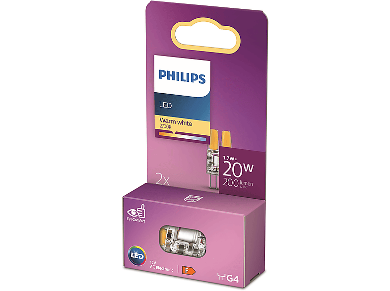 Thumbnail - PHILIPS LED Standard Brenner Leuchtmittel G4 warmweiß 200 Lumen