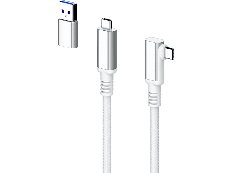 ISY IC-3003 USB C Kabel mit USB-Adapter, Passend für Meta Quest 2, 3 & Pro