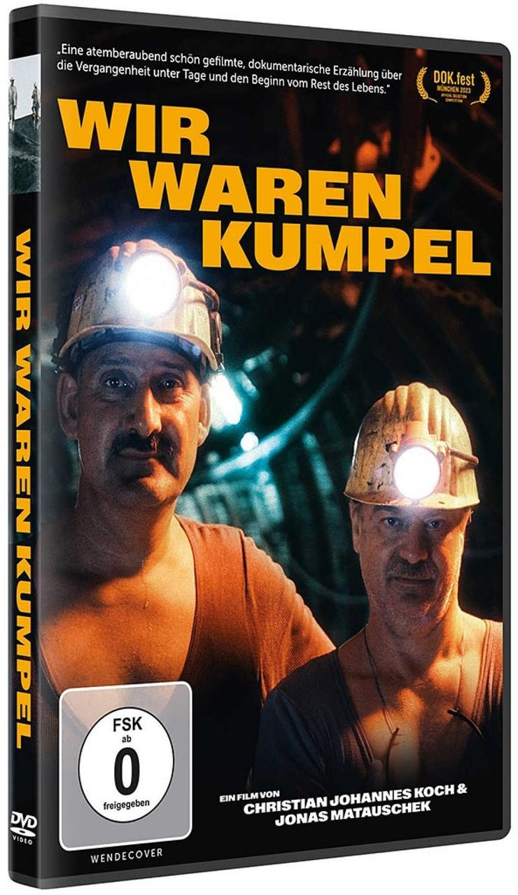 DVD-Hülle mit zwei Männern in Bergmanns-Helmen. Text: Wir Waren Kumpel.