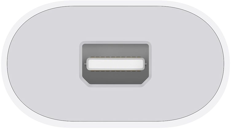 Ein weißer USB-C-Anschluss.