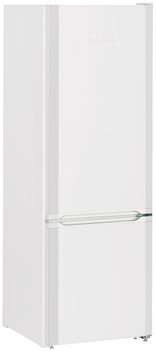 Biała lodówka Liebherr, wysoka i smukła konstrukcja.