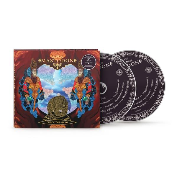 Albumcover und zwei CDs. Text: Mastodon, Crack The Skye.