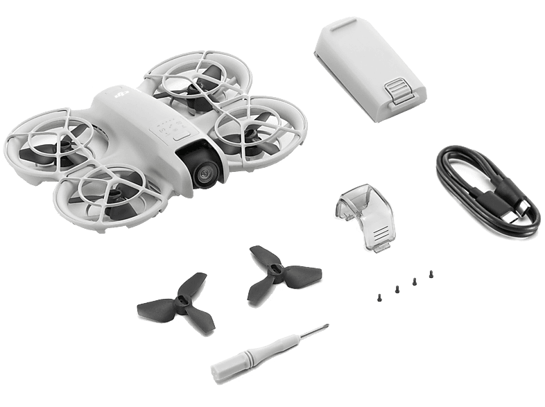 Dron - DJI Neo, 12 megapixel, Autonomía 18 min, Seguimiento de objetivos por IA, Vídeo 4K, Blanco