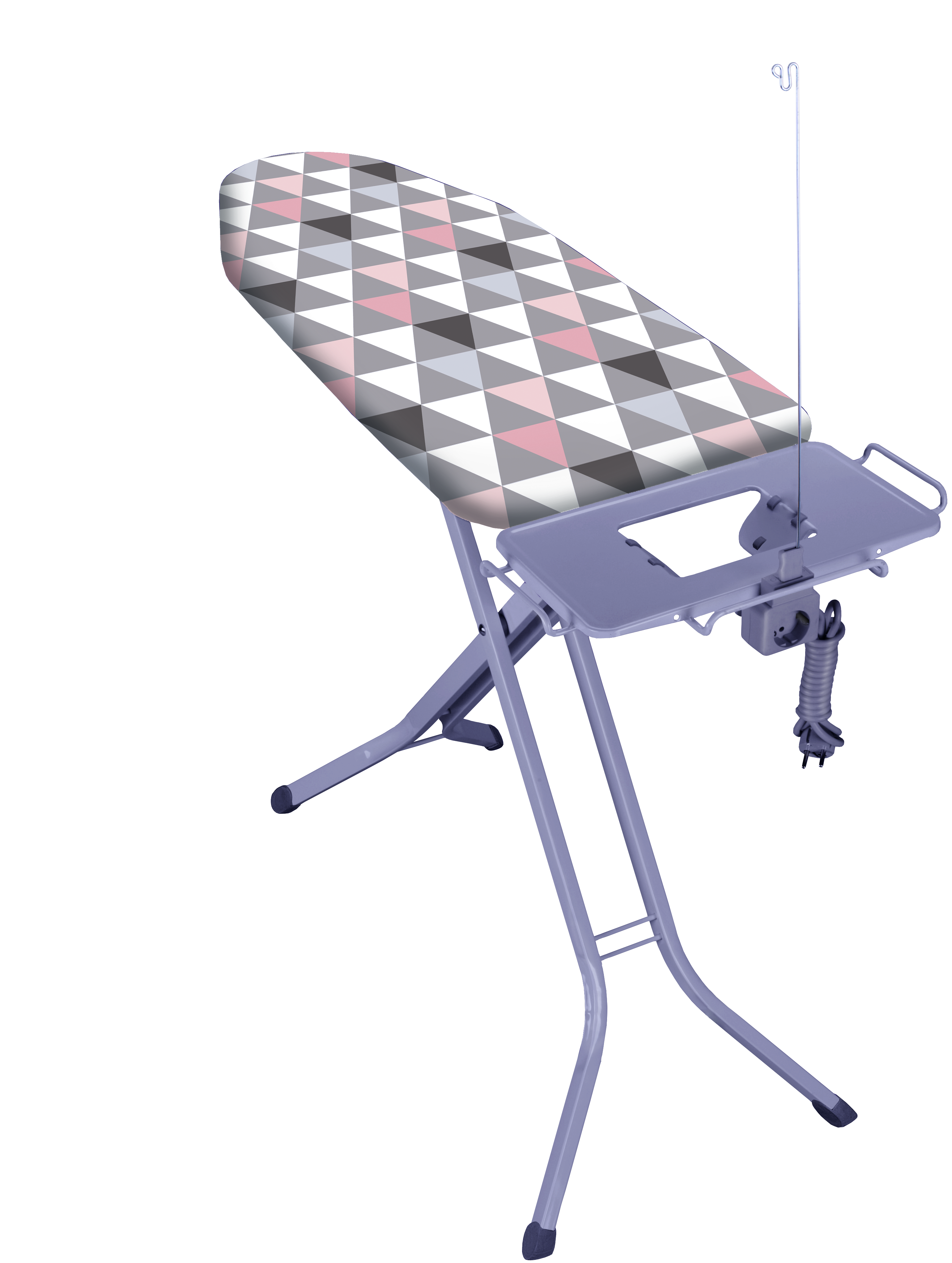 Deska do prasowania z wzorzystą osłoną.