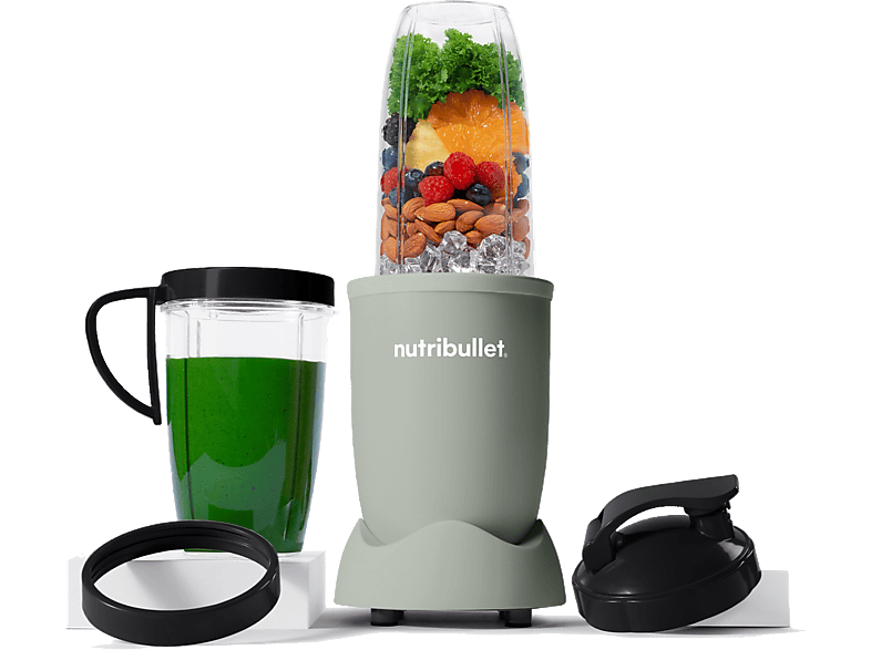 REACONDICIONADO Seminuevo Muy bueno Batidoras de vaso - nutribullet Pro Mineral 900W, Vaso personal, 0.9 l/ 0.7 l, Cuchilla acero inoxidable, Sin BPA