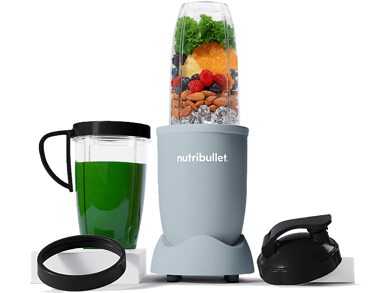 Batidoras de vaso - nutribullet Pro Mineral NB907MASL, 900W, Vaso personal, 0.9 L/ 0.7 L, Cuchilla acero inoxidable, Sin BPA, Pizarra mate