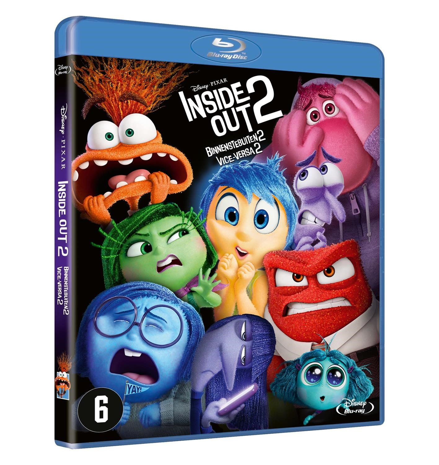 Blu-ray case of Inside Out 2 with cartoon characters on the cover.