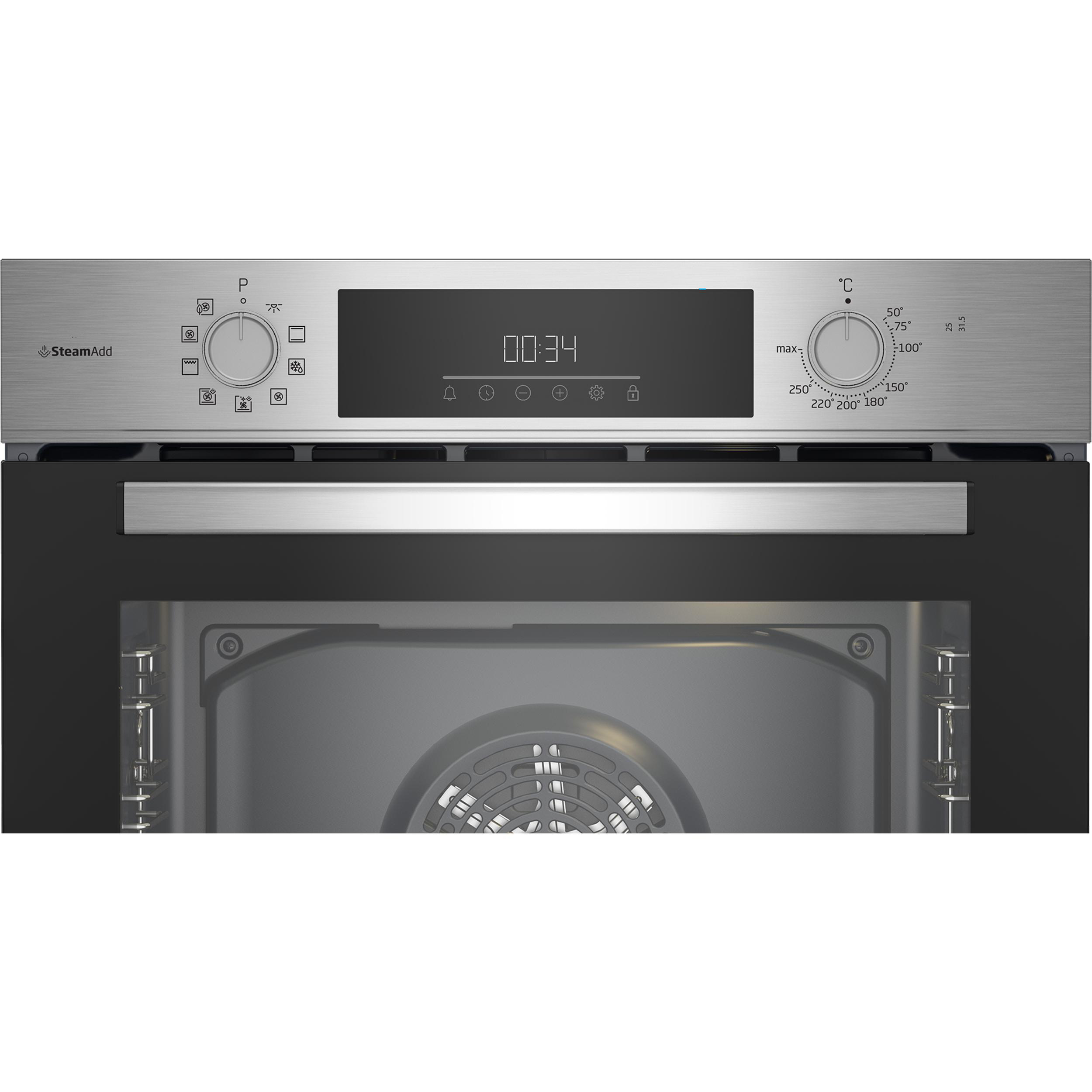 BEKO BBIS12301XE, Backofen (Einbaugerät, 72 l, 594 mm breit), Dampfgarfunktion
