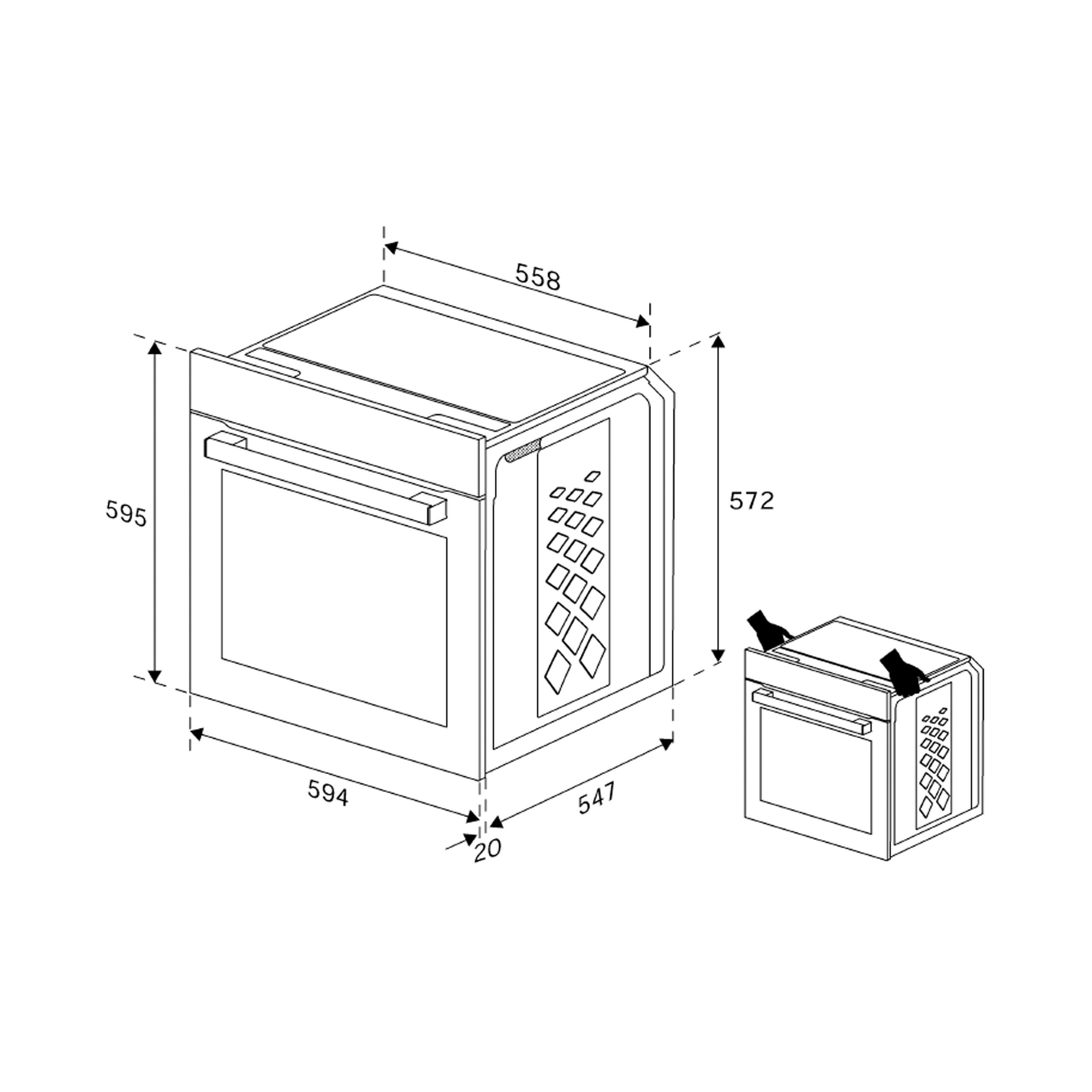 BEKO BBIS12301XE, Backofen (Einbaugerät, 72 l, 594 mm breit), Dampfgarfunktion