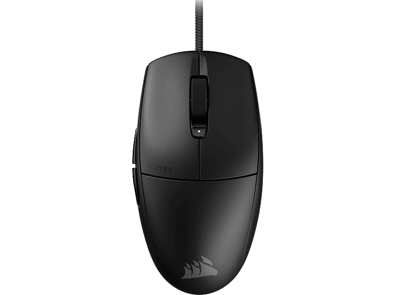 CORSAIR M55 Gaming Maus, Kabelgebunden, 16000 dpi, Optisch mit Leuchtdioden, Schwarz
