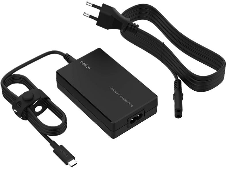 Belkin Netadapter Usb-c Gan Power 100w Zwart (inc016glbk)