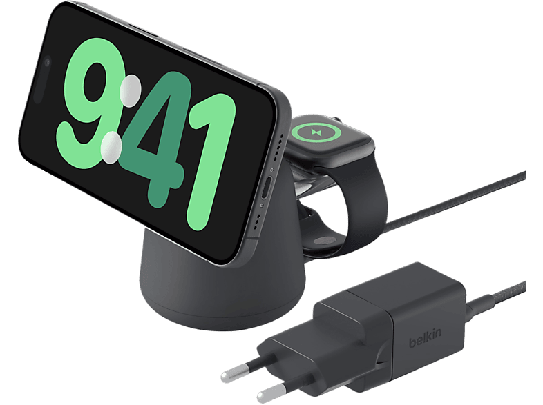 Belkin BOOST↑CHARGE PRO 2-in-1 Draadloze Oplader met MagSafe