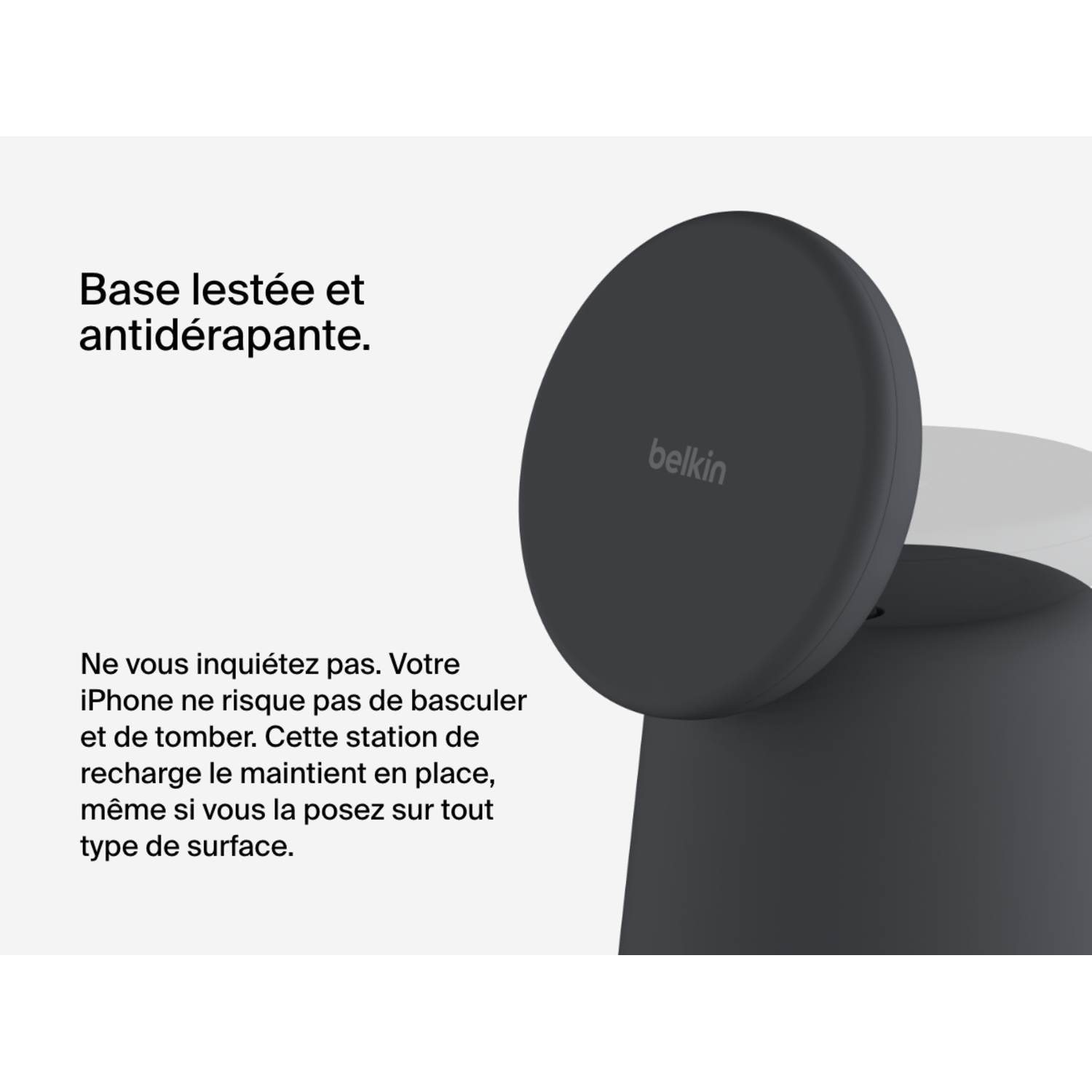 Une base de chargement noire et blanche.