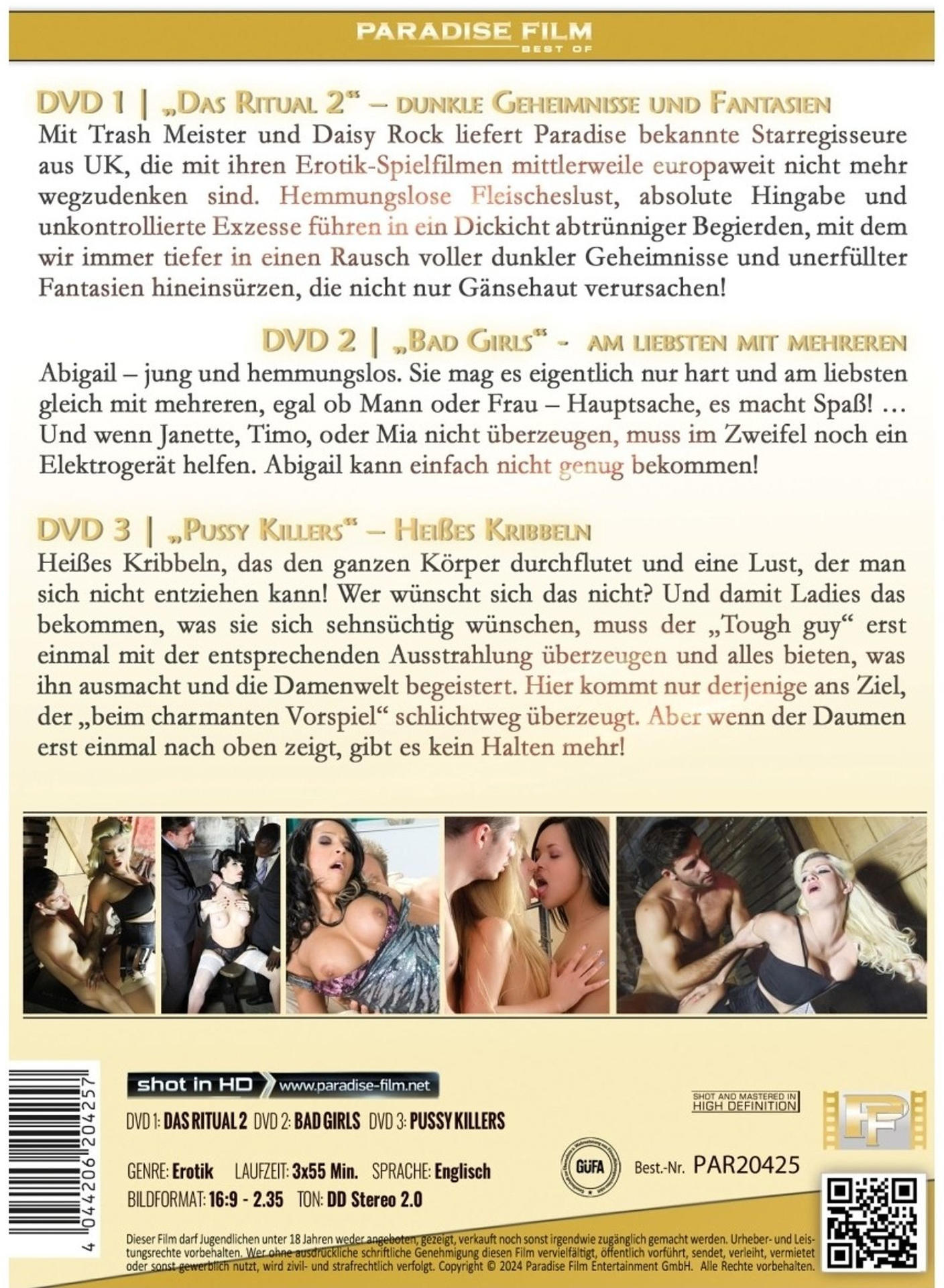 DVD-Cover für einen Film, mit Bildern und Text.