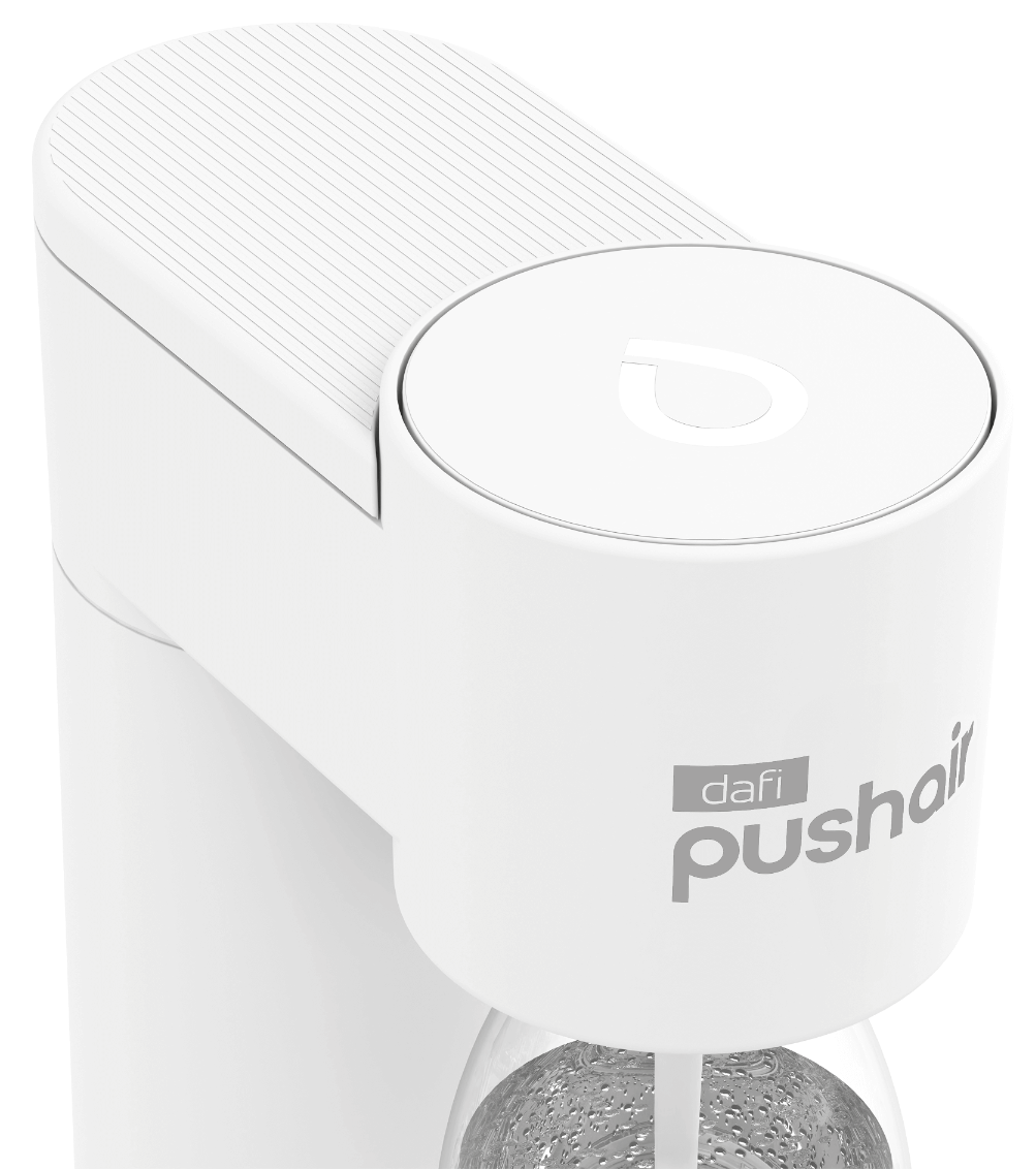 Saturator do wody DAFI PushAir Biały + Nabój CO2 + Butelka 0,7l