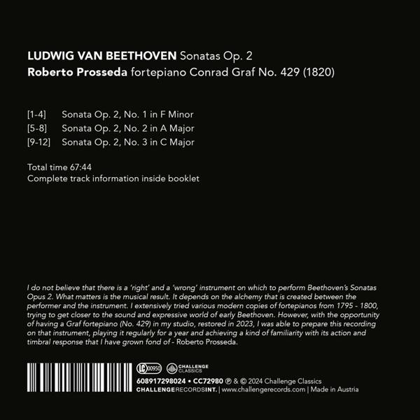 Roberto Prosseda - Ludwig van Beethoven: Sonatas op. 2  - (CD)