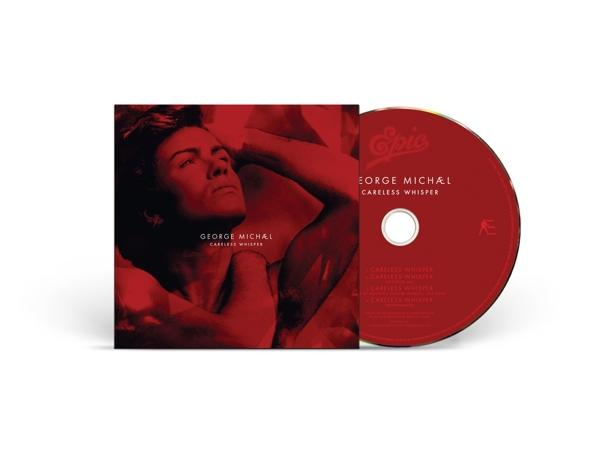 George Michael album borító. Piros háttér, George Michael arcképével.