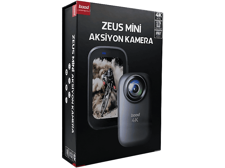 BOOD Zeus 4K Dahili Mikrofonlu Mini Aksiyon Kamera Fiyat & Özellik